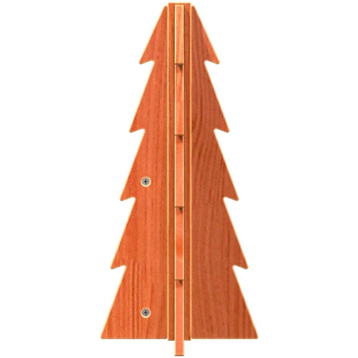 Julgran trä vaxbrun massiv furu vidaXL 49 cm – bild 4