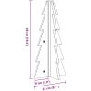 Julgran trä vaxbrun massiv furu vidaXL 49 cm – miniatyr 8