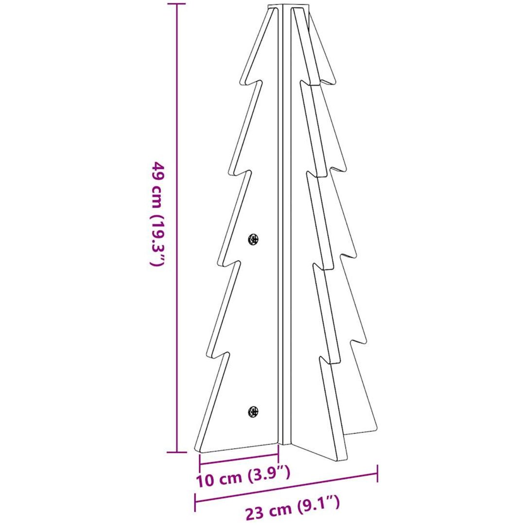 Julgran trä vaxbrun massiv furu vidaXL 49 cm – bild 8
