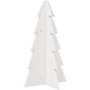 Julgran trä vit massiv furu vidaXL 69.5 cm – miniatyr 2