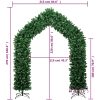 Julgransbåge grön 270 cm vidaXL 270 x 215 cm – miniatyr 6