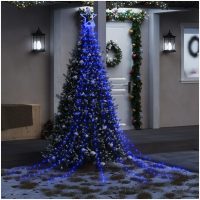 Julgransbelysning 320 LED blå 375 cm vidaXL