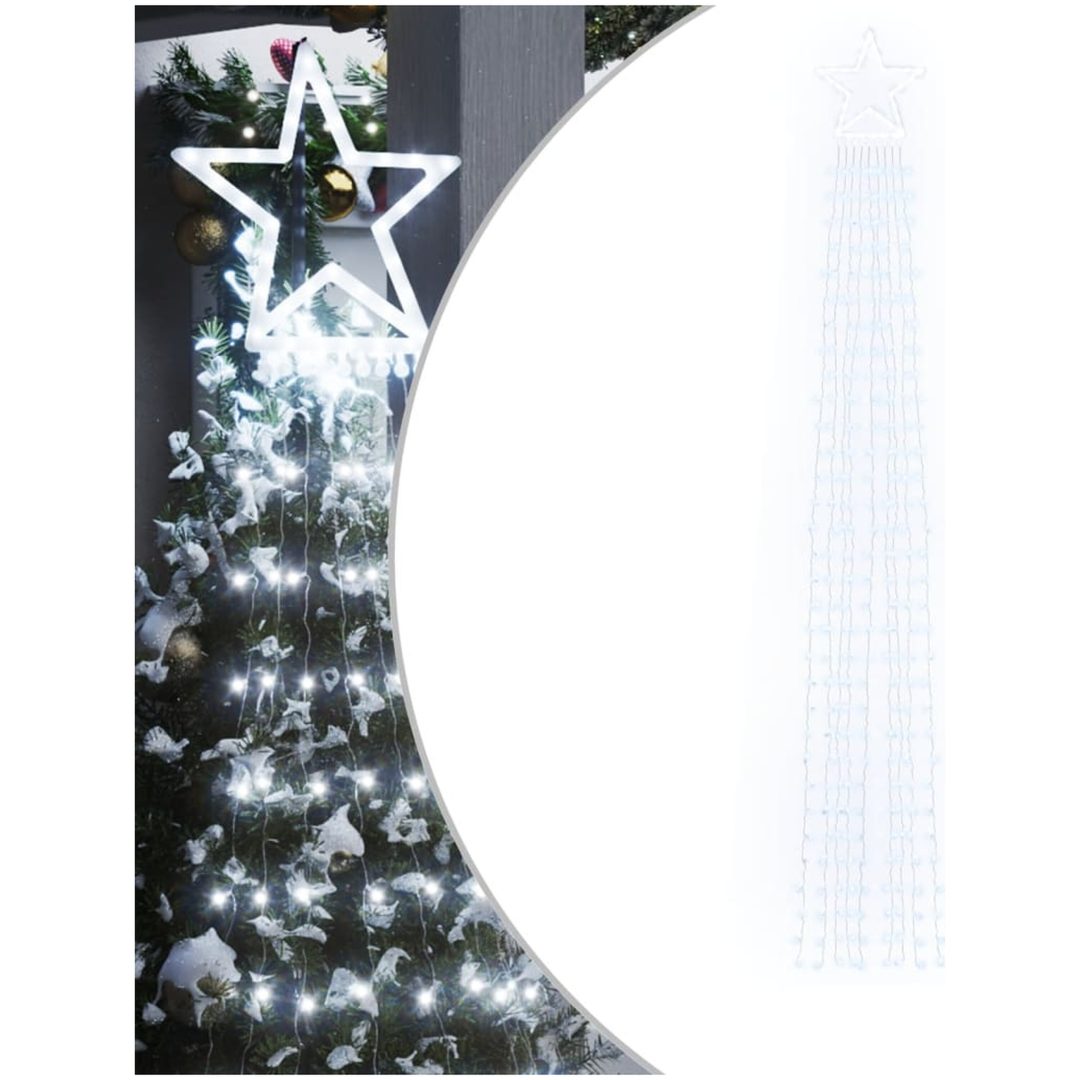Julgransbelysning 320 LED kallvit 375 cm vidaXL – bild 2