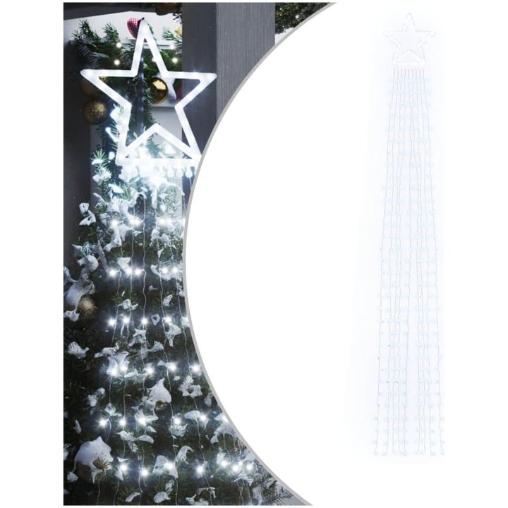 Julgransbelysning 320 LED kallvit 375 cm vidaXL – bild 2