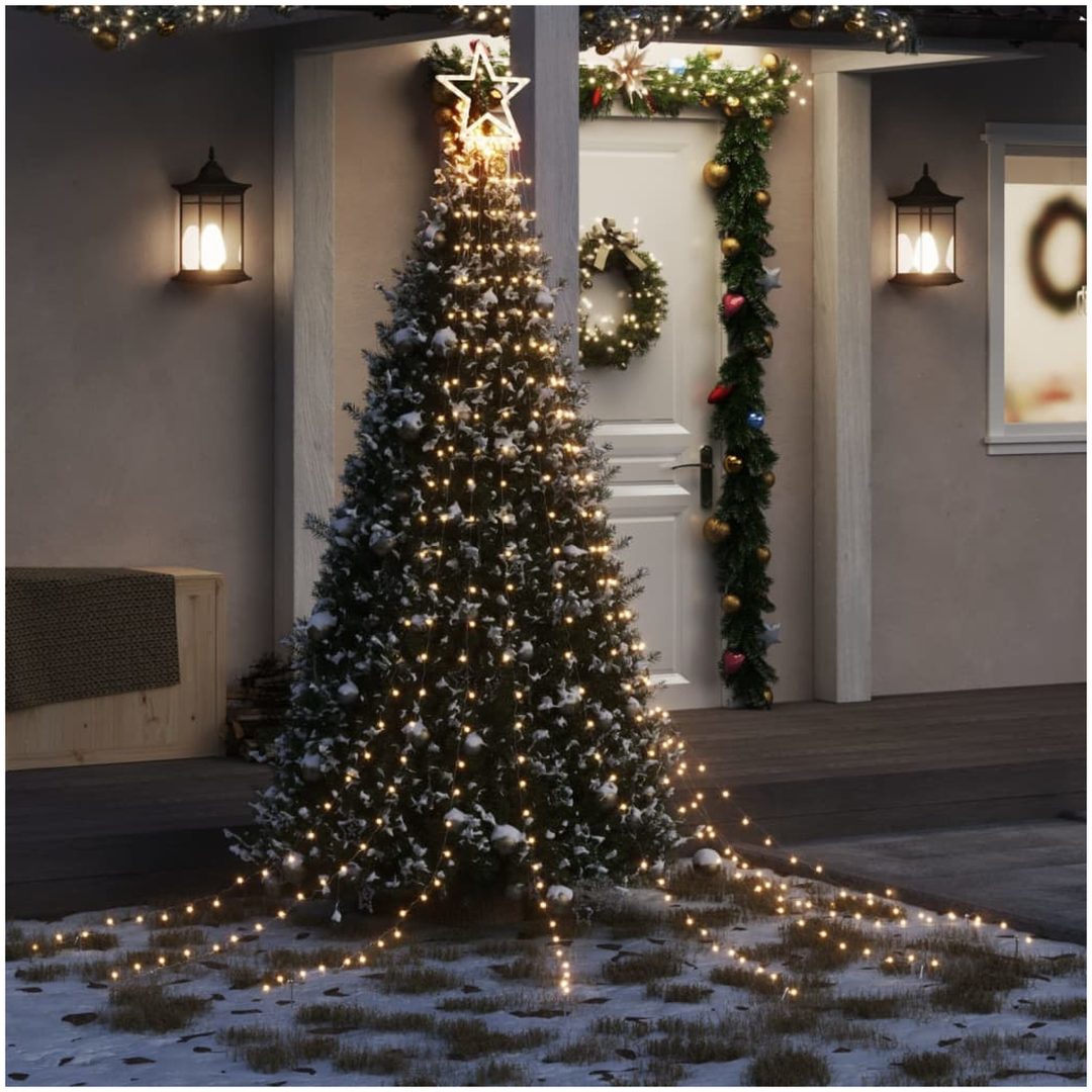 Julgransbelysning 320 LED varmvit 375 cm vidaXL