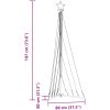 Julgransbelysning 339 LEDs färgglad 187 cm vidaXL 187 cm – miniatyr 11