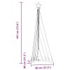 Julgransbelysning 339 LEDs kallvit 187 cm vidaXL 187 cm – miniatyr 11