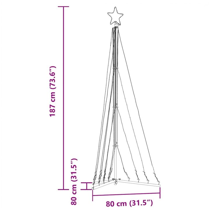 Julgransbelysning 339 LEDs kallvit 187 cm vidaXL 187 cm – bild 11