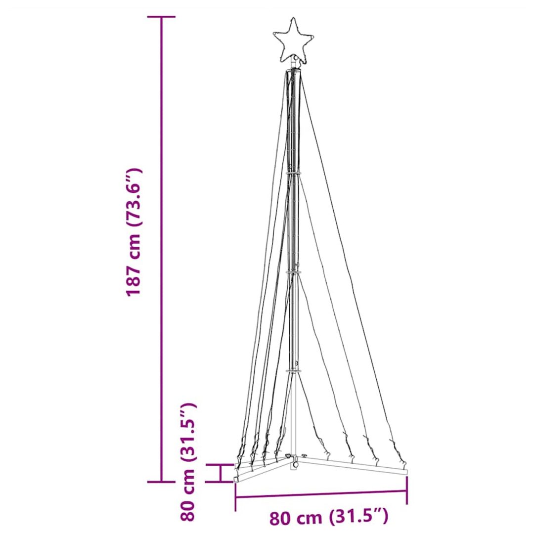 Julgransbelysning 339 LEDs varmvit 187 cm vidaXL 187 cm – bild 11
