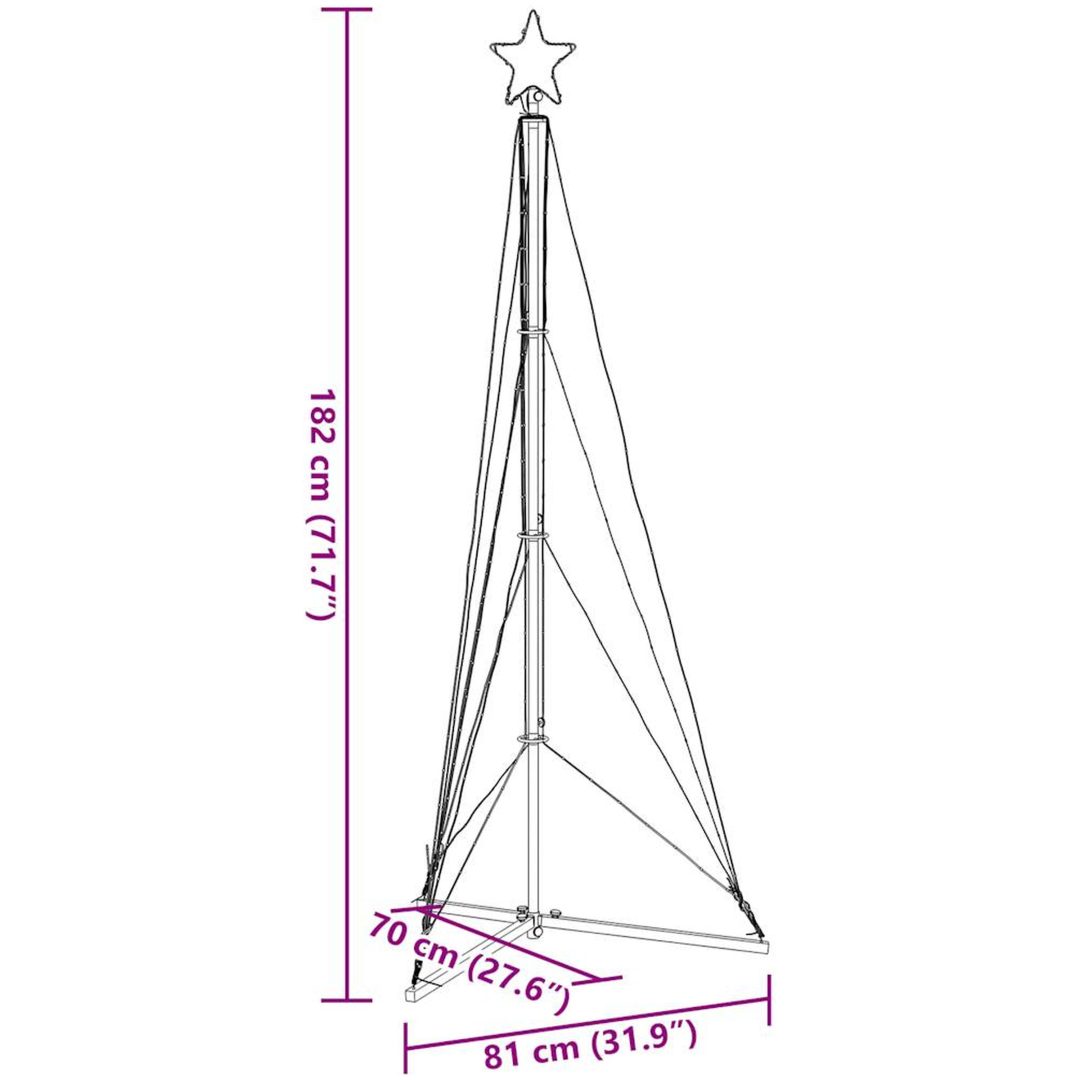 Julgransbelysning 363 LEDs blå 182 cm vidaXL 182 cm – bild 11