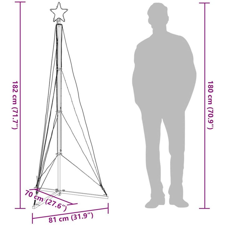 Julgransbelysning 363 LEDs blå 182 cm vidaXL 182 cm – bild 12