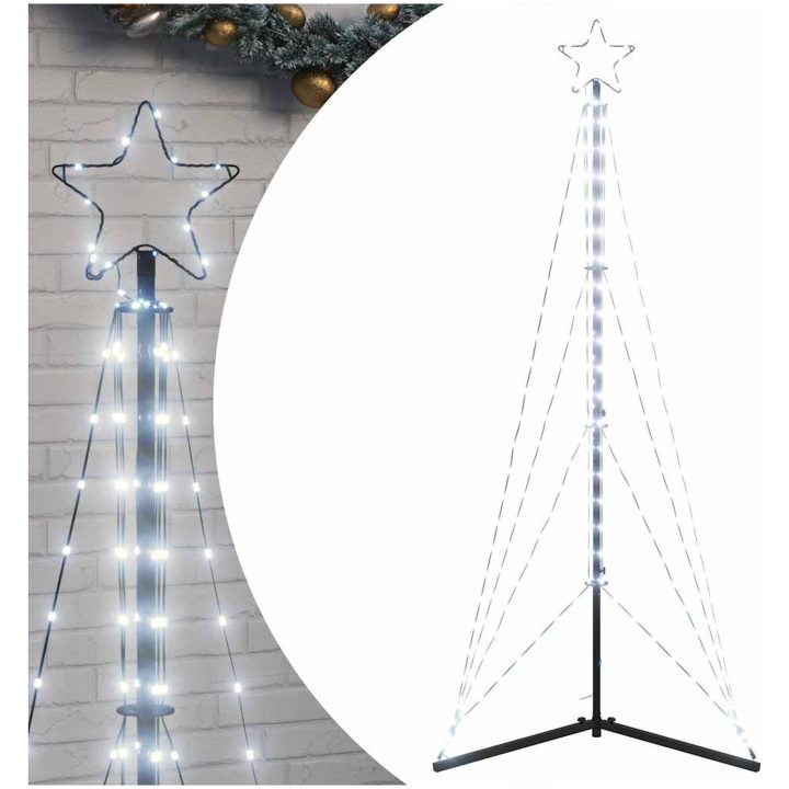 Julgransbelysning 363 LEDs kallvit 182 cm vidaXL 182 cm – bild 2