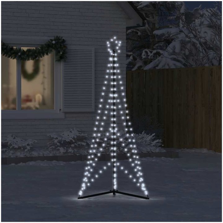 Julgransbelysning 363 LEDs kallvit 182 cm vidaXL 182 cm – bild 3