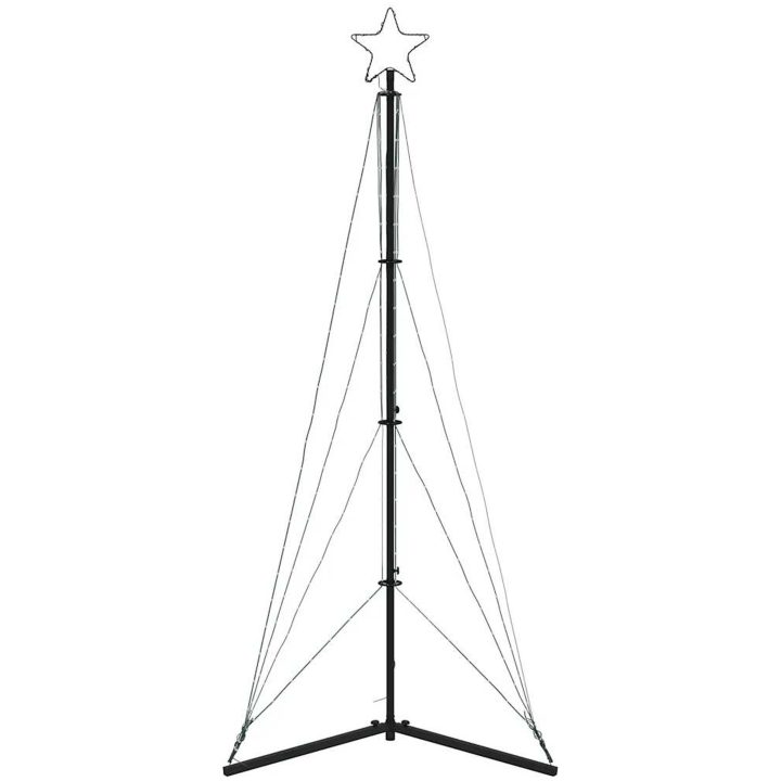 Julgransbelysning 363 LEDs kallvit 182 cm vidaXL 182 cm – bild 5