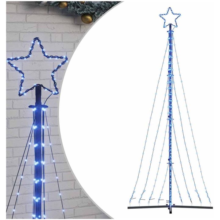 Julgransbelysning 447 LEDs blå 249 cm vidaXL 249 cm – bild 2