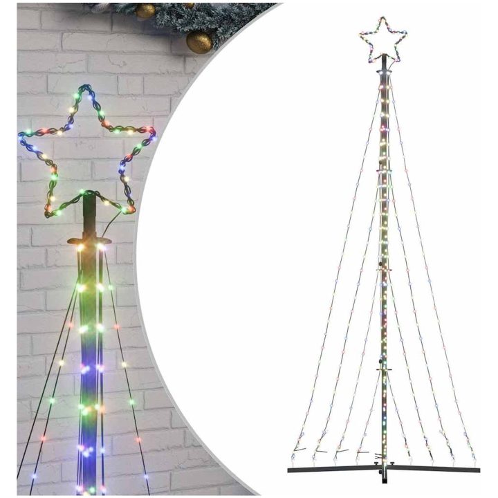 Julgransbelysning 447 LEDs färgglad 249 cm vidaXL 249 cm – bild 2