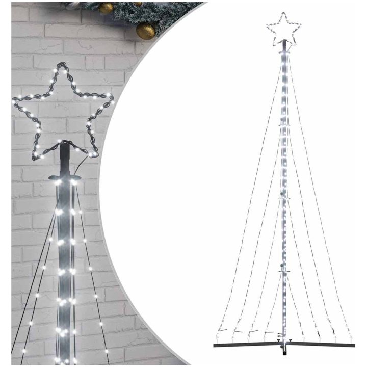 Julgransbelysning 447 LEDs kallvit 249 cm vidaXL 249 cm – bild 2