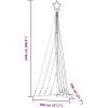 Julgransbelysning 447 LEDs kallvit 249 cm vidaXL 249 cm – miniatyr 11