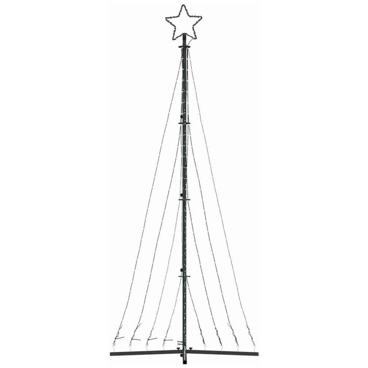 Julgransbelysning 447 LEDs kallvit 249 cm vidaXL 249 cm – bild 5