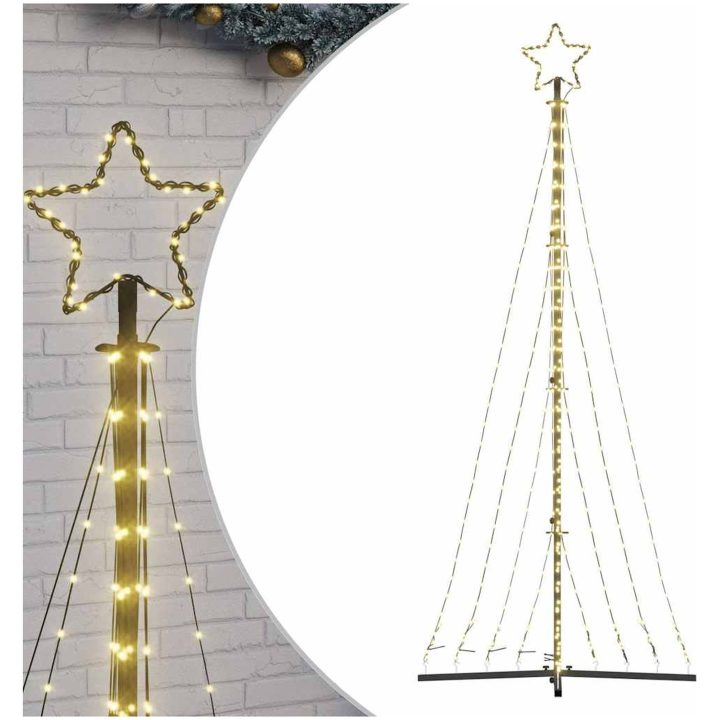 Julgransbelysning 447 LEDs varmvit 249 cm vidaXL 249 cm – bild 2