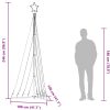 Julgransbelysning 447 LEDs varmvit 249 cm vidaXL 249 cm – miniatyr 12
