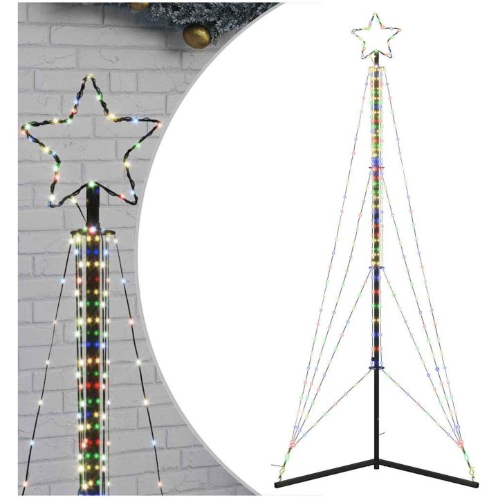 Julgransbelysning 483 LEDs färgglad 240 cm vidaXL 240 cm – bild 2
