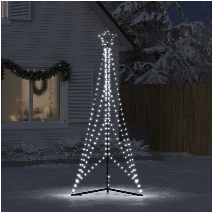 Julgransbelysning 483 LEDs kallvit 240 cm vidaXL 240 cm – bild 3