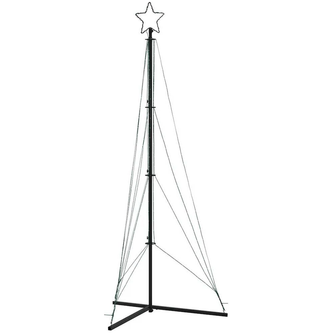 Julgransbelysning 483 LEDs kallvit 240 cm vidaXL 240 cm – bild 4