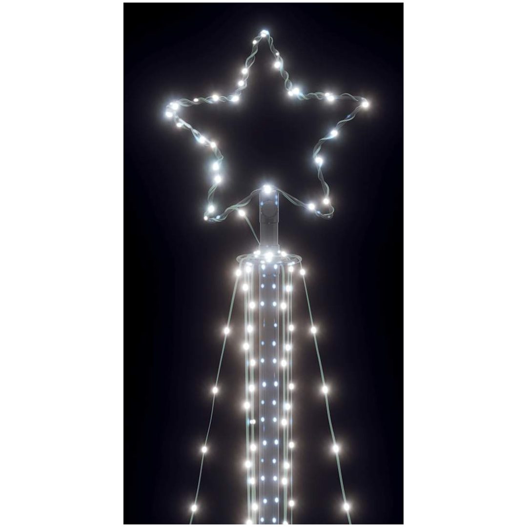 Julgransbelysning 483 LEDs kallvit 240 cm vidaXL 240 cm – bild 10