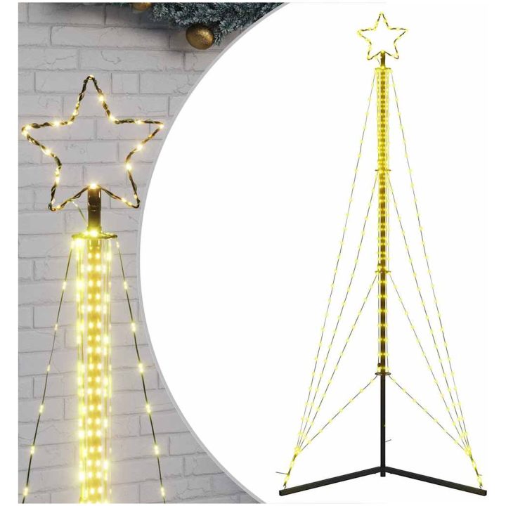 Julgransbelysning 483 LEDs varmvit 240 cm vidaXL 240 cm – bild 2