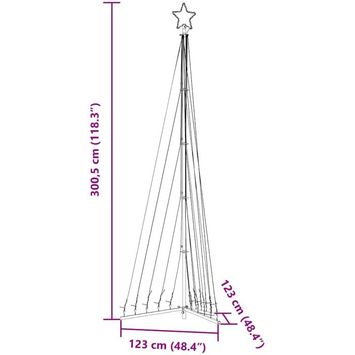 Julgransbelysning 495 LEDs blå 300,5 cm vidaXL 300.5 cm – bild 11