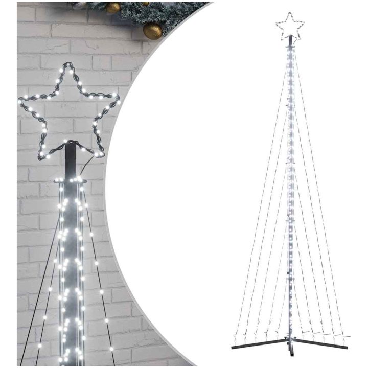Julgransbelysning 495 LEDs kallvit 300,5 cm vidaXL 300.5 cm – bild 2