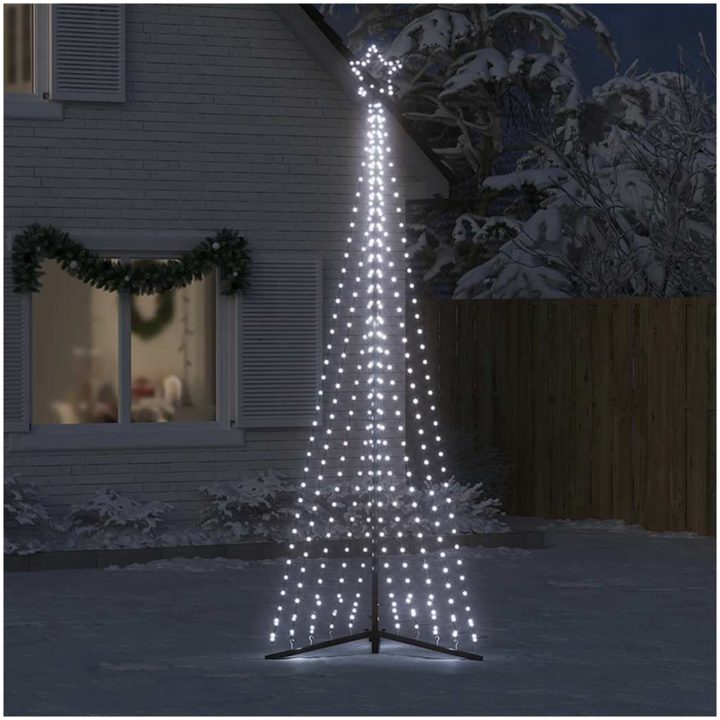 Julgransbelysning 495 LEDs kallvit 300,5 cm vidaXL 300.5 cm – bild 3