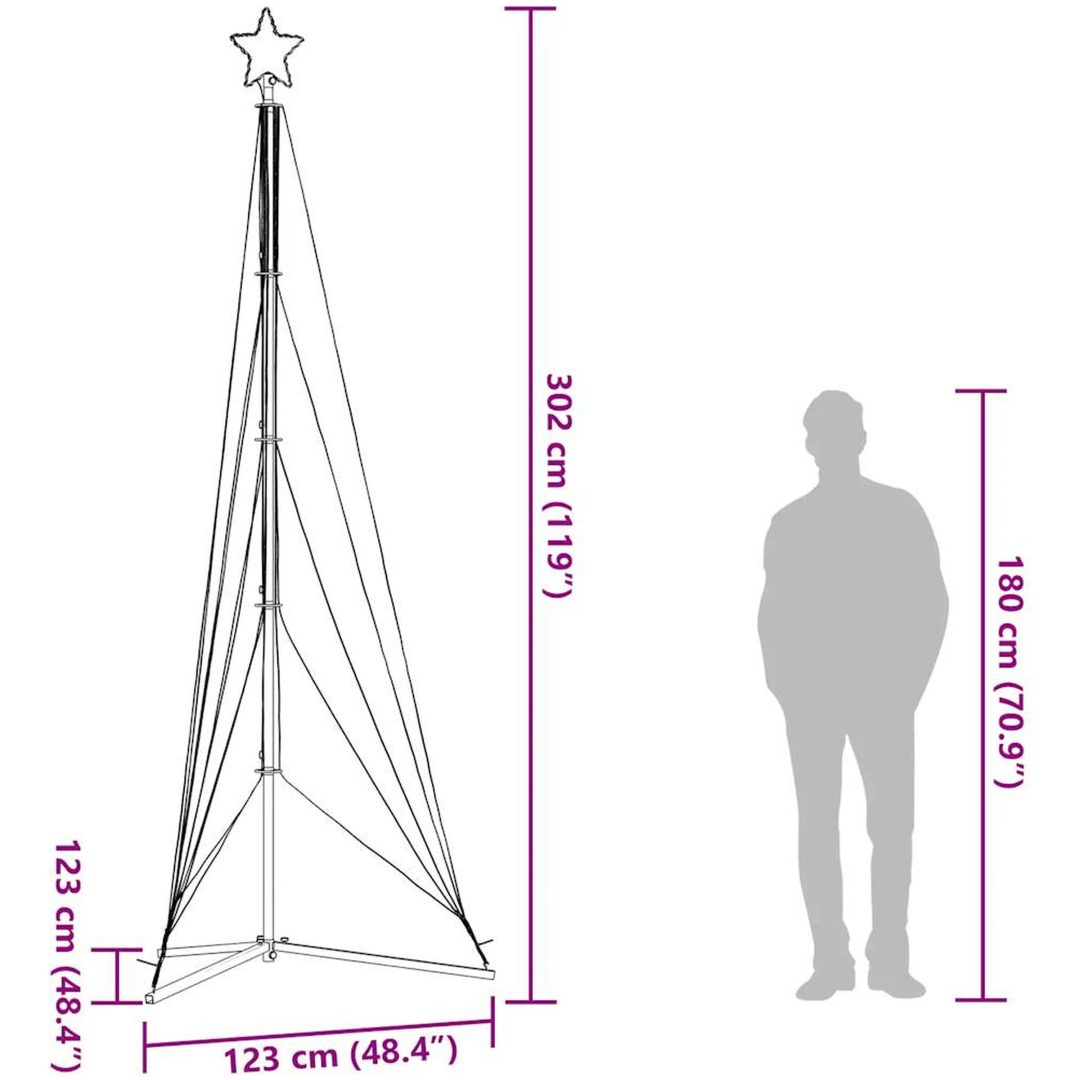 Julgransbelysning 525 LEDs blå 302 cm vidaXL 302 cm – bild 12