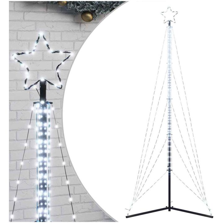 Julgransbelysning 525 LEDs kallvit 302 cm vidaXL 302 cm – bild 2