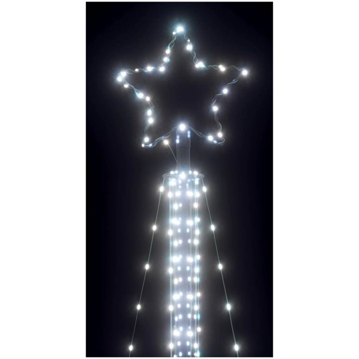 Julgransbelysning 525 LEDs kallvit 302 cm vidaXL 302 cm – bild 10
