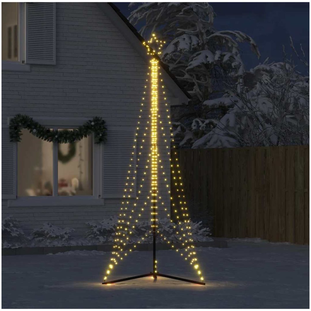 Julgransbelysning 525 LEDs varmvit 302 cm vidaXL 302 cm – bild 3