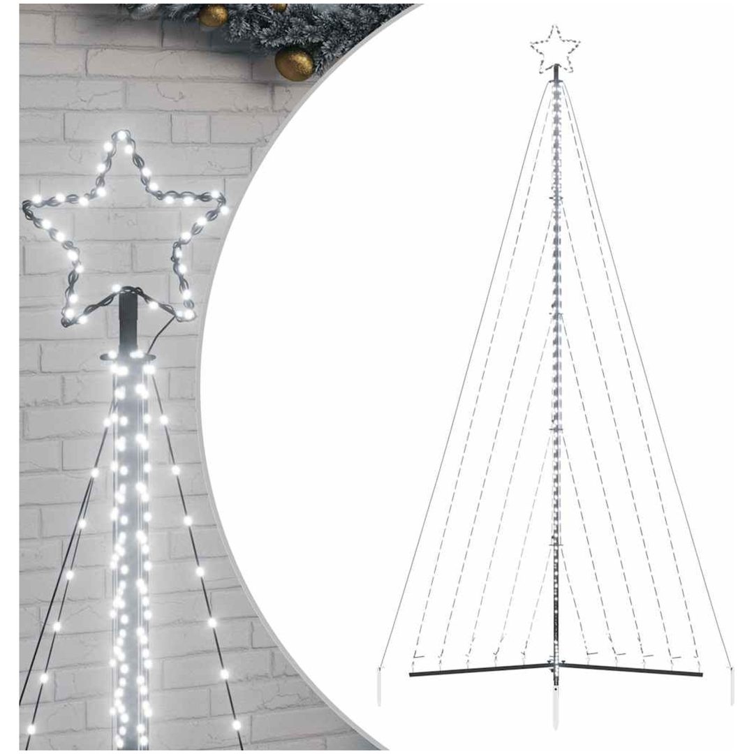 Julgransbelysning 570 LEDs kallvit 399 cm vidaXL 399 cm – bild 2