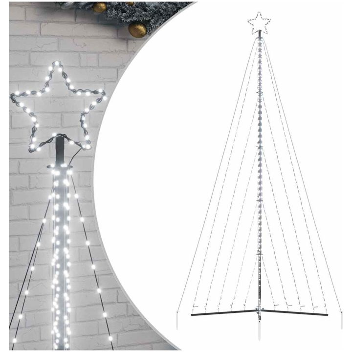 Julgransbelysning 570 LEDs kallvit 399 cm vidaXL 399 cm – bild 2