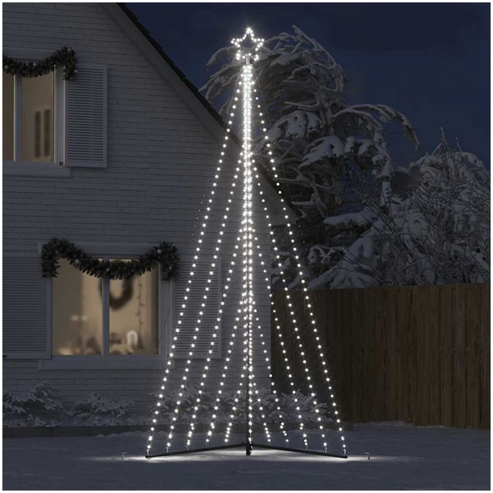 Julgransbelysning 570 LEDs kallvit 399 cm vidaXL 399 cm – bild 3