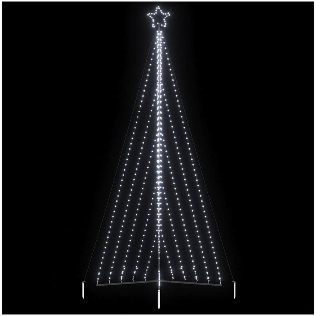 Julgransbelysning 570 LEDs kallvit 399 cm vidaXL 399 cm