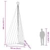 Julgransbelysning 570 LEDs varmvit 399 cm vidaXL 399 cm – miniatyr 12