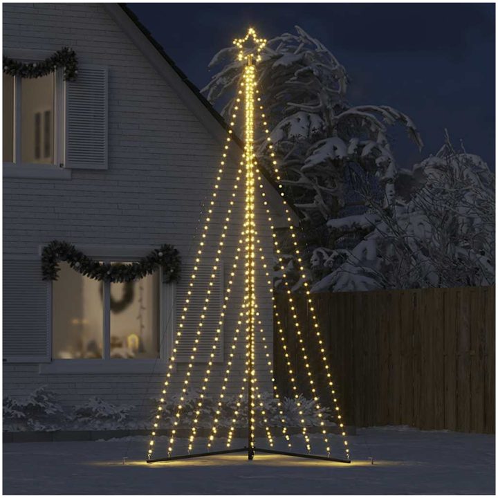 Julgransbelysning 570 LEDs varmvit 399 cm vidaXL 399 cm – bild 3