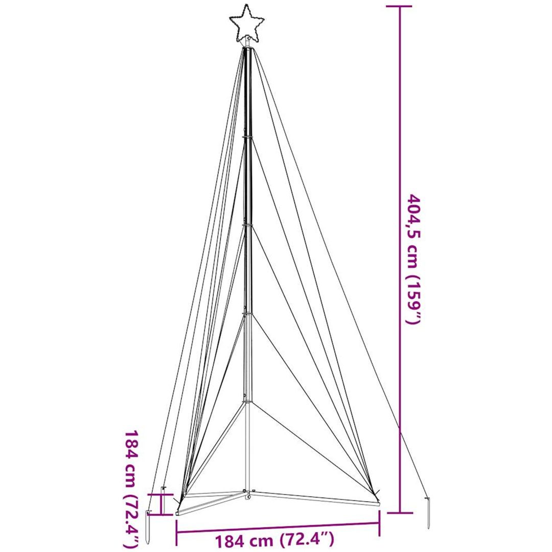 Julgransbelysning 615 LEDs blå 404,5 cm vidaXL 404.5 cm – bild 11