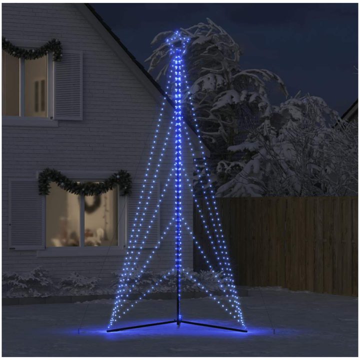 Julgransbelysning 615 LEDs blå 404,5 cm vidaXL 404.5 cm – bild 3