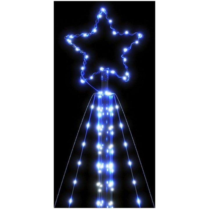 Julgransbelysning 615 LEDs blå 404,5 cm vidaXL 404.5 cm – bild 10