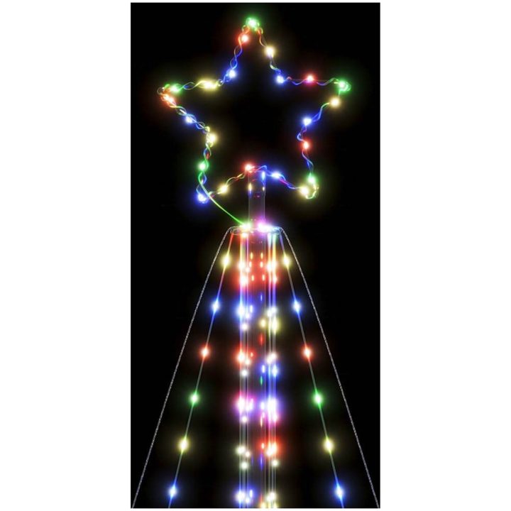 Julgransbelysning 615 LEDs färgglad 404,5 cm vidaXL 404.5 cm – bild 10