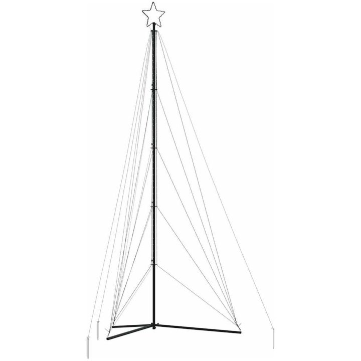 Julgransbelysning 615 LEDs kallvit 404,5 cm vidaXL 404.5 cm – bild 4