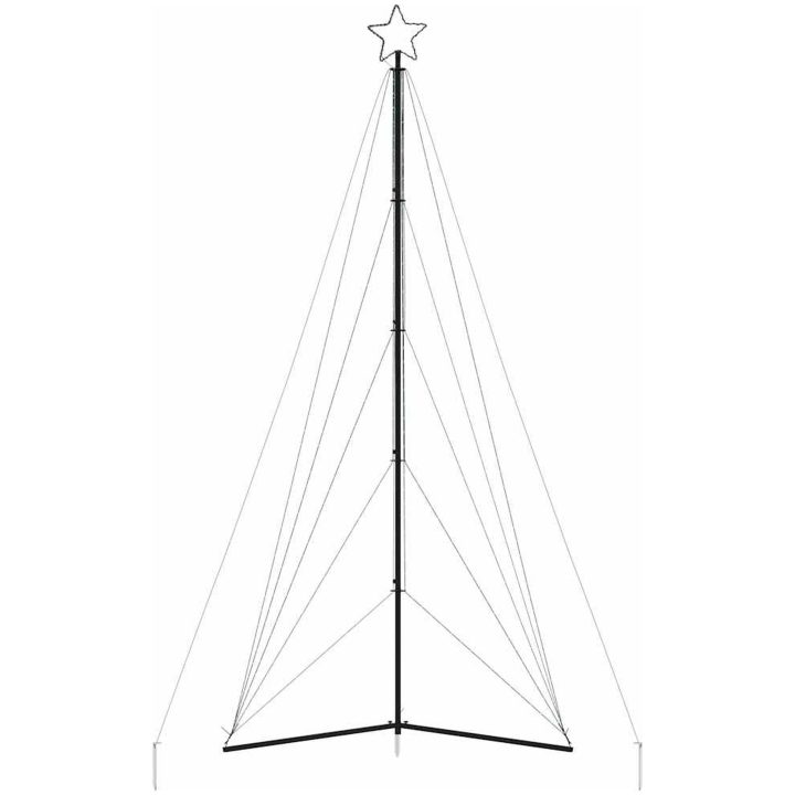 Julgransbelysning 615 LEDs kallvit 404,5 cm vidaXL 404.5 cm – bild 5