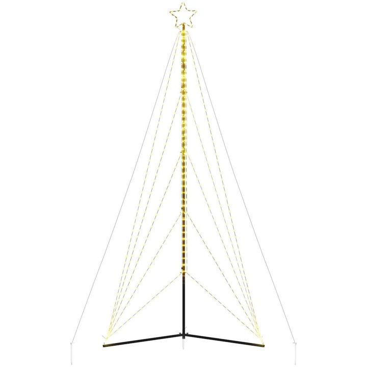 Julgransbelysning 615 LEDs varmvit 404,5 cm vidaXL 404.5 cm – bild 6
